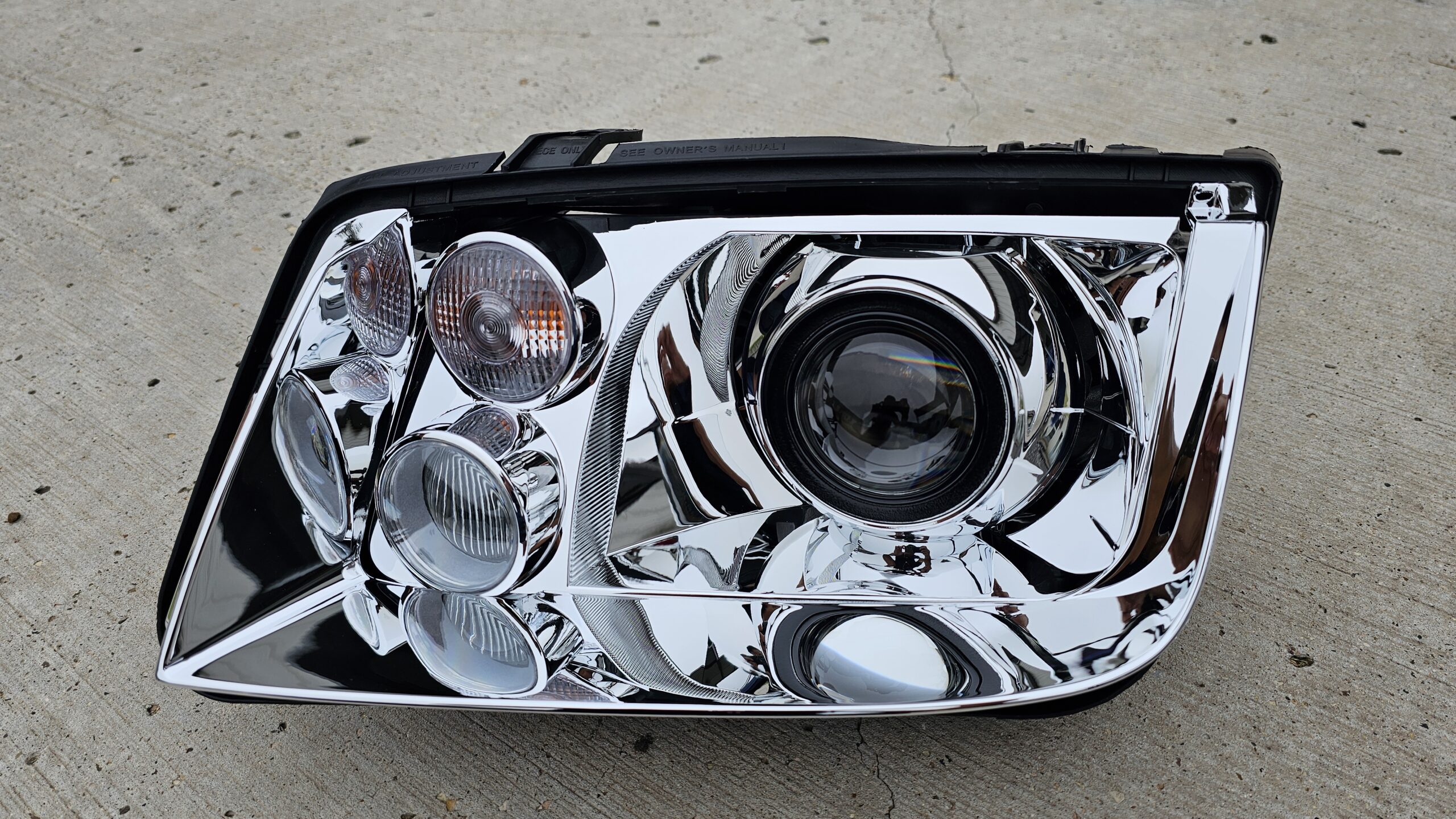 VXT Bi-LED “RETROFIT” Headlight Assemblies – Chrome Style - MK4 Jetta / Bora - (Built to Order)