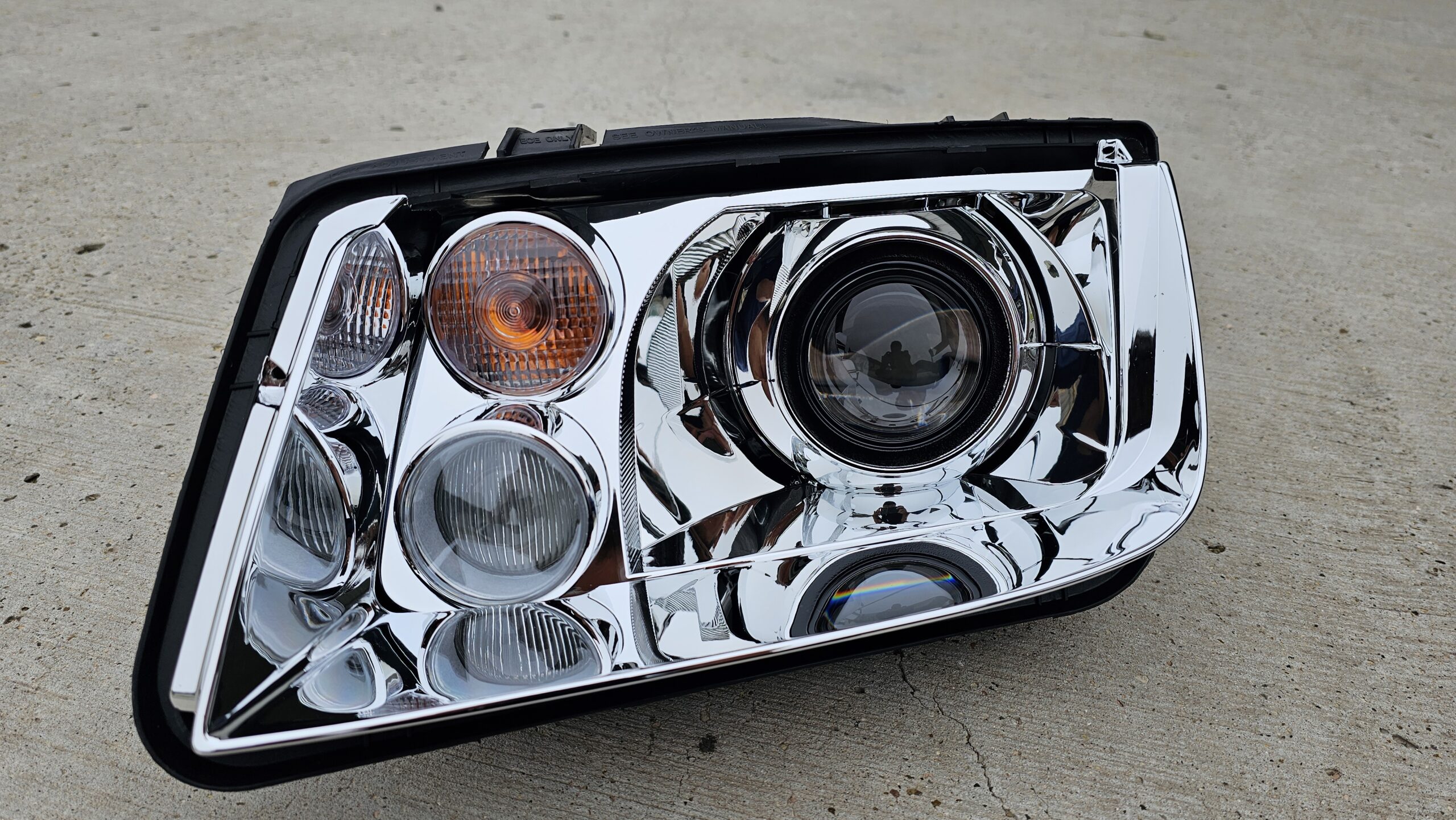 VXT Bi-LED “RETROFIT” Headlight Assemblies – Chrome Style - MK4 Jetta / Bora - (Built to Order) - Image 3